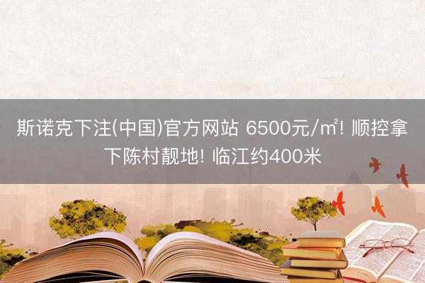 斯诺克下注(中国)官方网站 6500元/㎡! 顺控拿下陈村靓地! 临江约400米