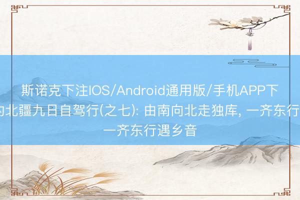 斯诺克下注IOS/Android通用版/手机APP下载 我的北疆九日自驾行(之七): 由南向北走独库， 一齐东行遇乡音
