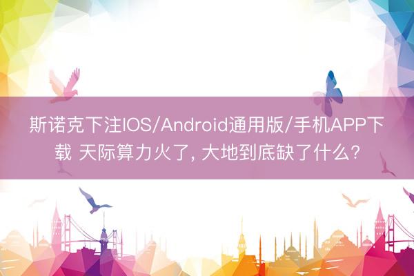 斯诺克下注IOS/Android通用版/手机APP下载 天际算力火了, 大地到底缺了什么?