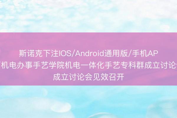 斯诺克下注IOS/Android通用版/手机APP下载 陕西机电办事手艺学院机电一体化手艺专科群成立讨论会见效召开