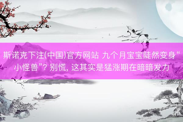 斯诺克下注(中国)官方网站 九个月宝宝陡然变身“小怪兽”? 别慌， 这其实是猛涨期在暗暗发力