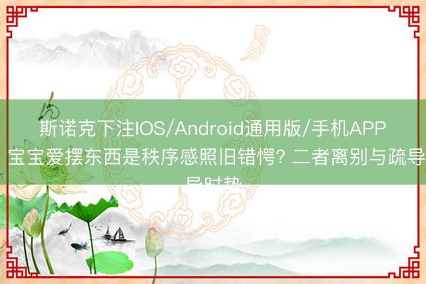 斯诺克下注IOS/Android通用版/手机APP下载 宝宝爱摆东西是秩序感照旧错愕? 二者离别与疏导时势