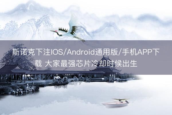 斯诺克下注IOS/Android通用版/手机APP下载 大家最强芯片冷却时候出生